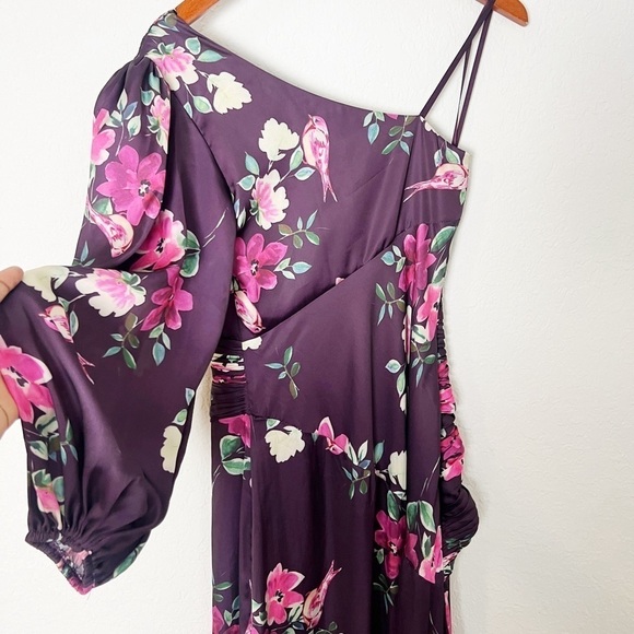 Mac Duggal Floral One-Shoulder Gown - Picture 5 of 10